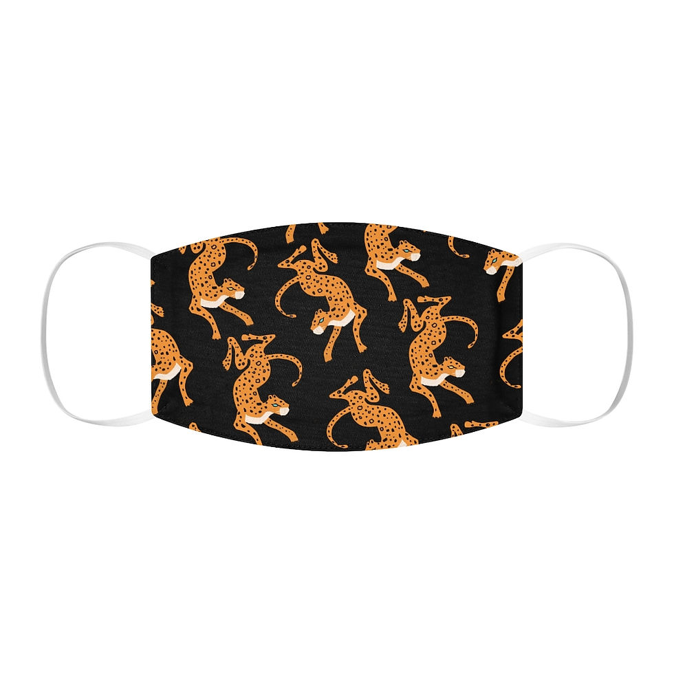 Thumbnail: Cheetah Run Snug-Fit Face Mask, Black