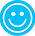 :-) Blue icon