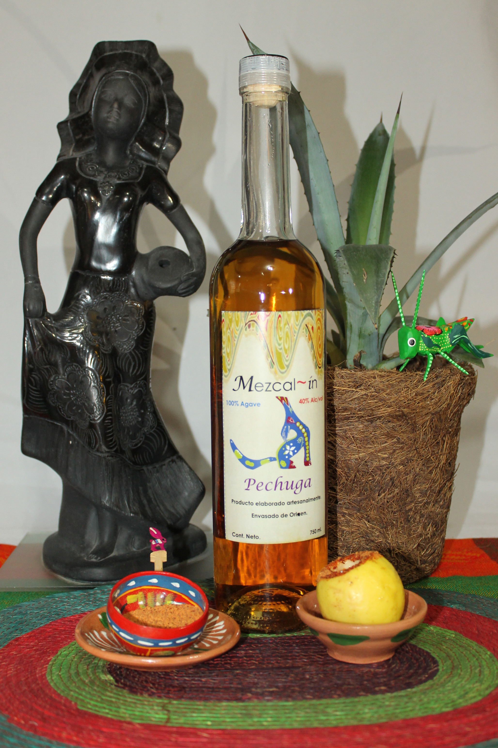 MEZCAL AGAVE ESPADIN CON PECHUGA