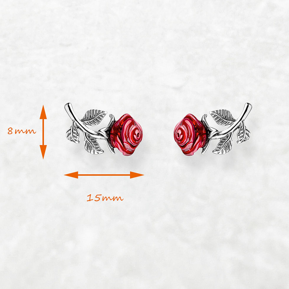 Thumbnail: Bloom Elegance: Handcrafted Rose Earrings