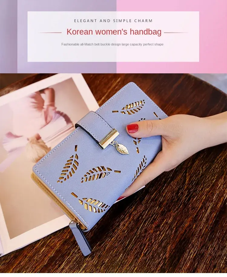 Thumbnail: Leaf-Cutout Leather Clutch: Nature-Inspired Elegance