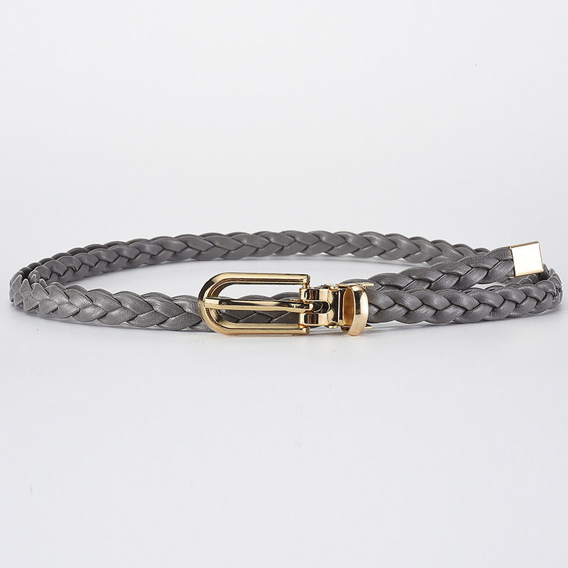 Thumbnail: Elevate Your Look: Vibrant Braided Genuine Leather Belts