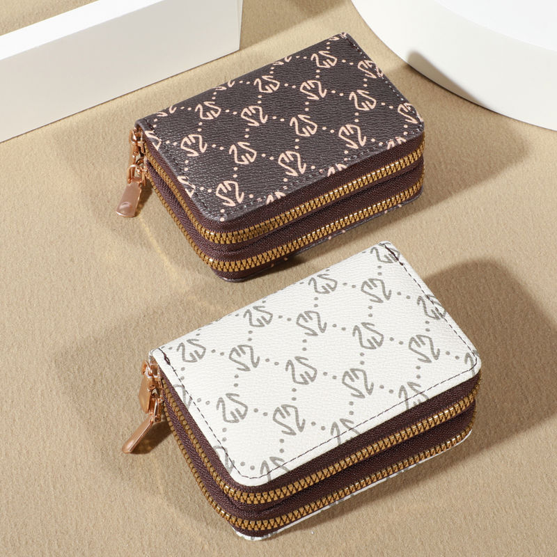 Elegant Double-Zip Mini Wallet – Compact Luxury for Everyday Style
