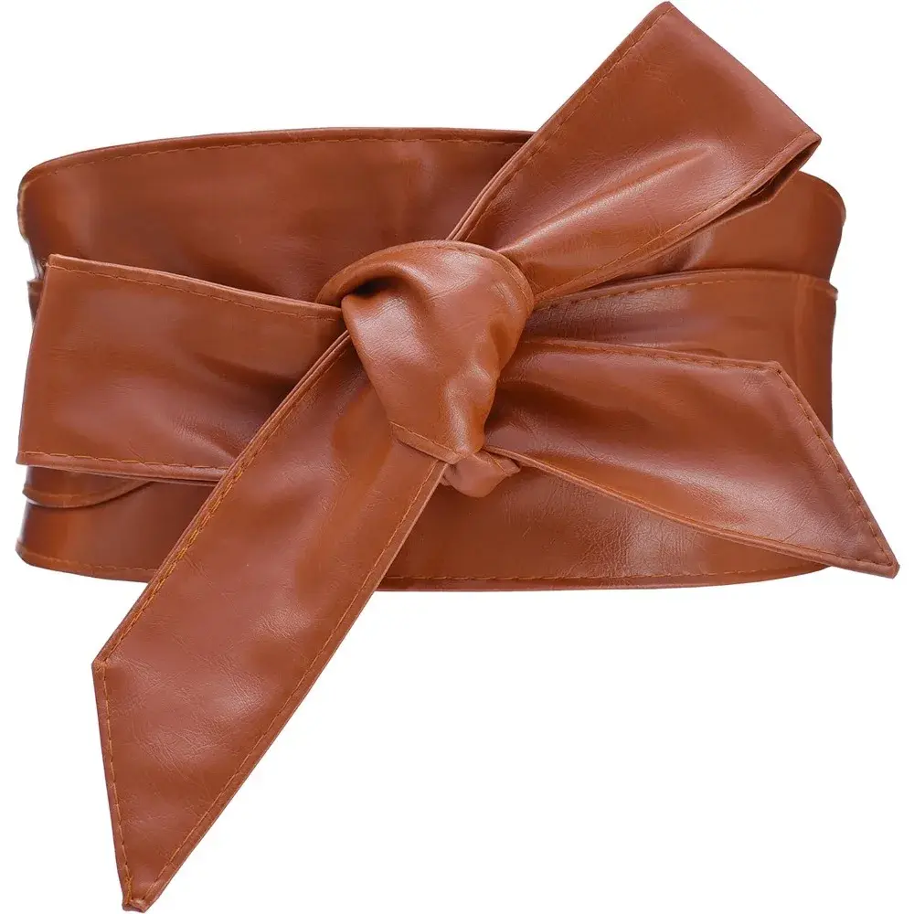 Sleek Silhouette: Stylish Buckleless Leather Wrap Belts