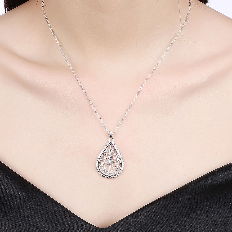 Thumbnail: Woven Elegance: The Intertwined Silver Necklace & Earring Set