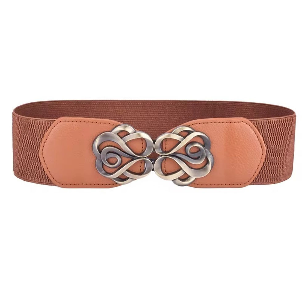 Thumbnail: Bold Elegance: Statement Ornate-Buckle Wide Leather Belts