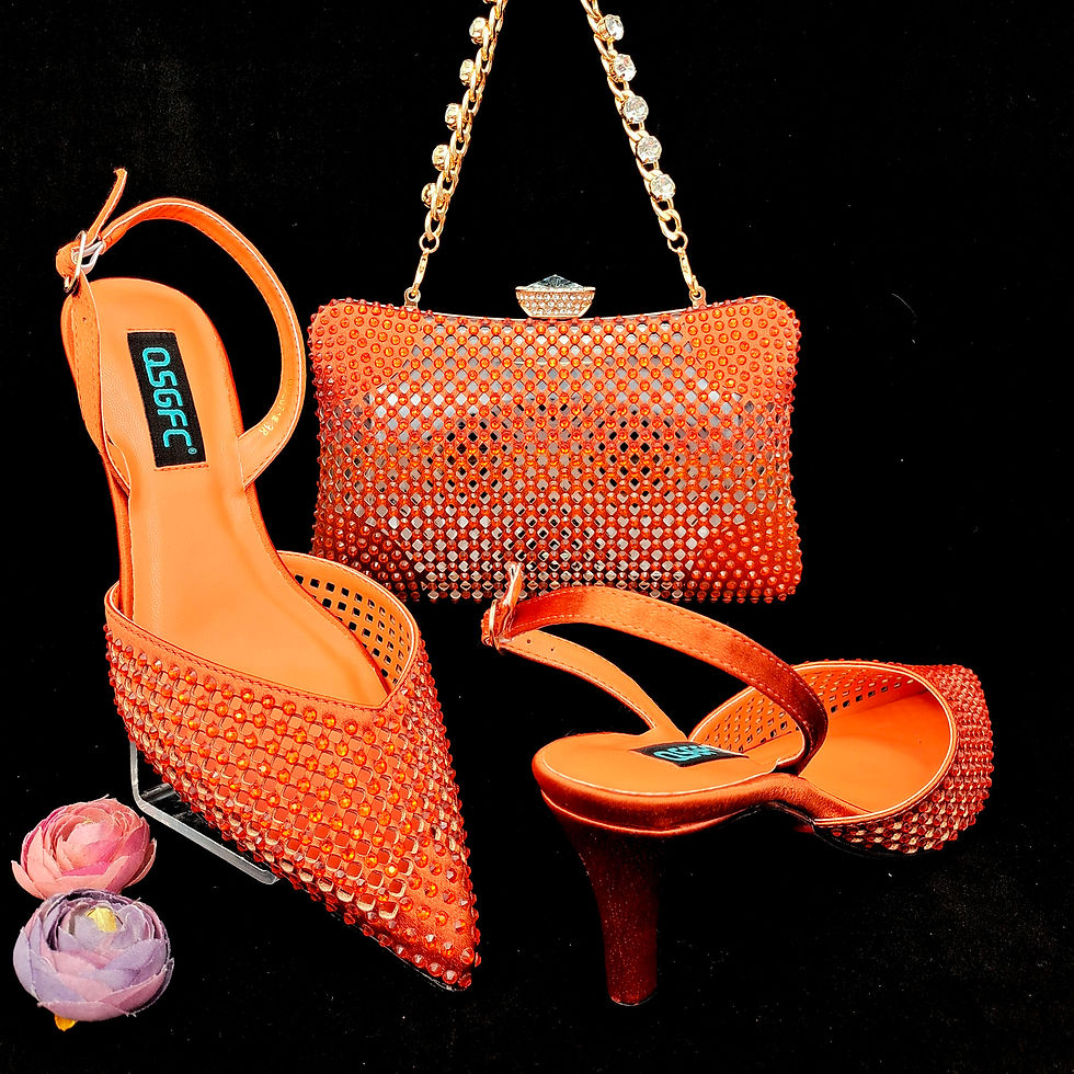 Thumbnail: Luxury Rhinestone Evening Shoes & Clutch Set – Sparkling Silver Party Pumps