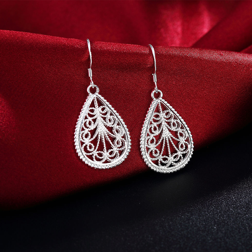 Thumbnail: Intertwined Silver Necklace & Earring Set