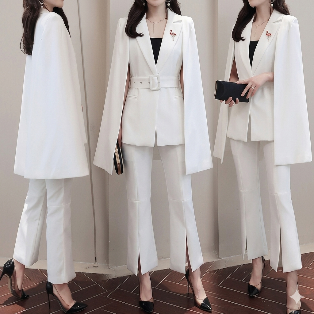 The Sovereign Cape Suit: Architectural Power Tailoring