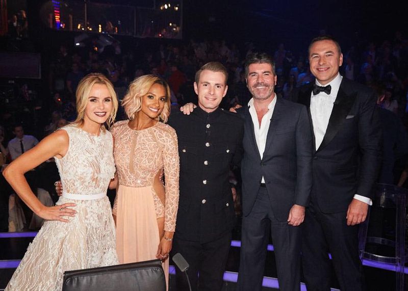 Richard Jones with the Britain's Got Talent judges