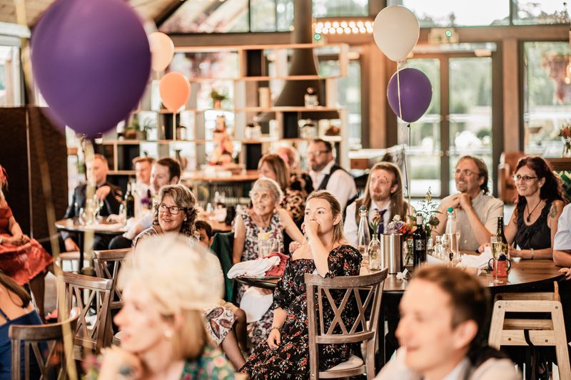 Richard Jones entertaining a wedding room