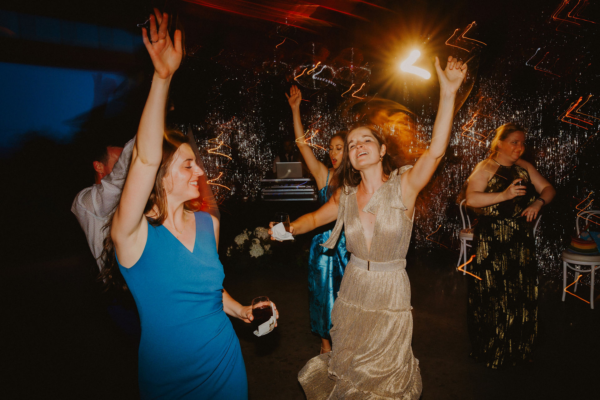 wedding guests partying at Autumn Lane Estate in Maine