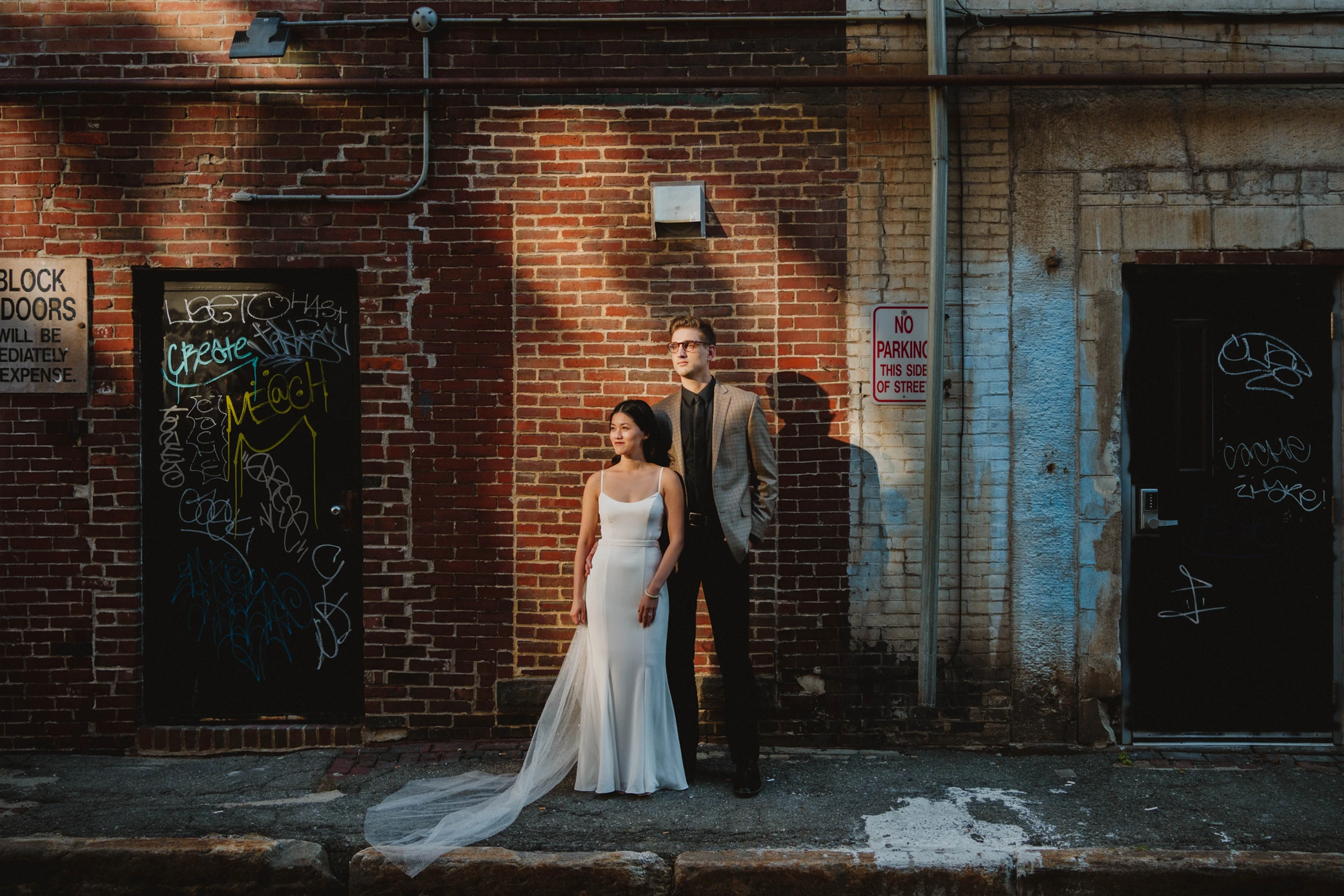 downtown Portland, Maine elopement session photo