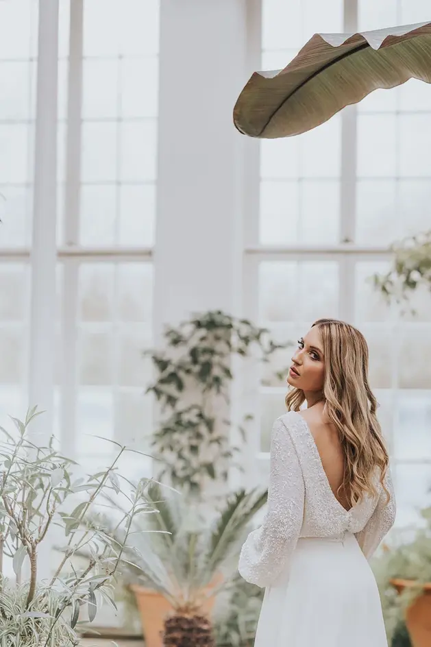 Shikoba at 1840 Bridal Isle of Wight, wedding dresses, gowns, separates - Astrid top.