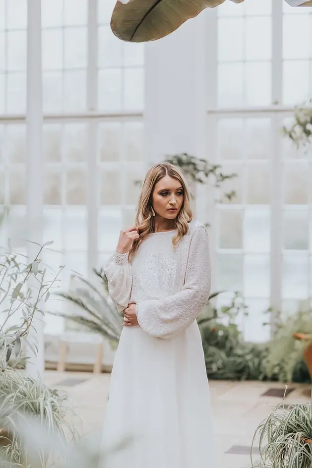 Shikoba at 1840 Bridal Isle of Wight, wedding dresses, gowns, separates - Astrid top.