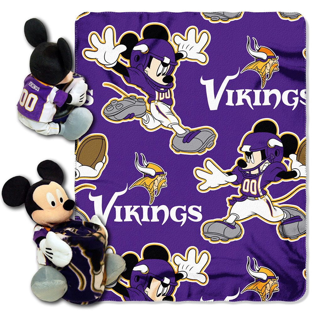 Minnesota Vikings Mickey Mouse Throw Combo