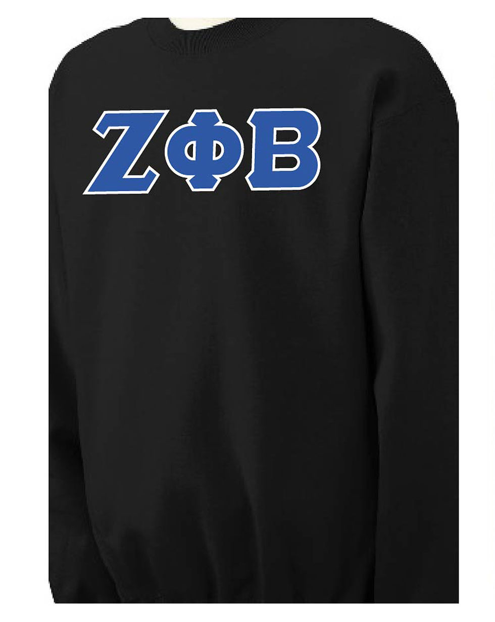 Black Zeta Fleece Crewneck Sweatshirt