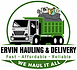 Ervin Hauling & Delivery logo with green dump truck.