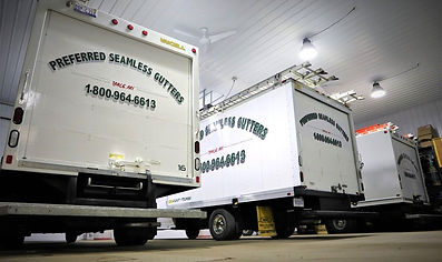 Preferred Seamless Gutters installation truck fleet
