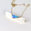 Thumbnail: Tiffany Glass Tombac Brass Necklace - Trapezio Blue