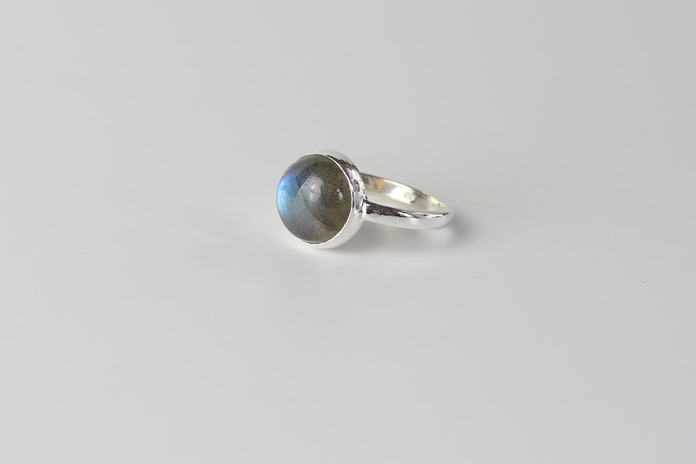 Thumbnail: Silber Ring mit Labradorit
