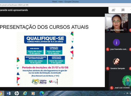 Reunião virtual com jovens lideranças rurais de Lagoa Nova-RN aconteceu na noite de ontem (05/08)