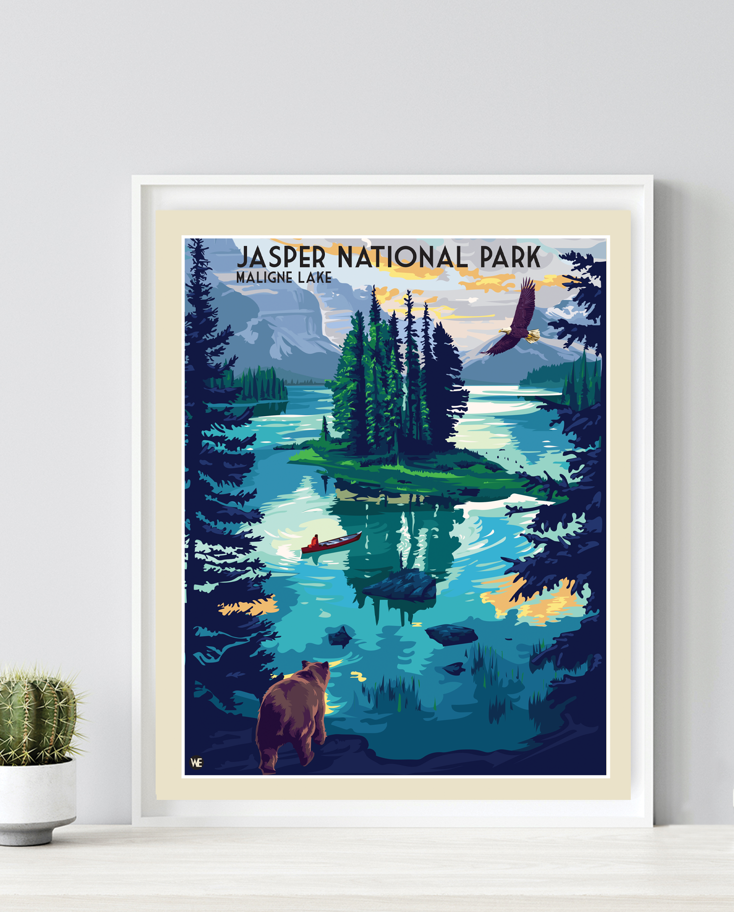 Wall print Jasper National Park Jasper  Maligne Lake