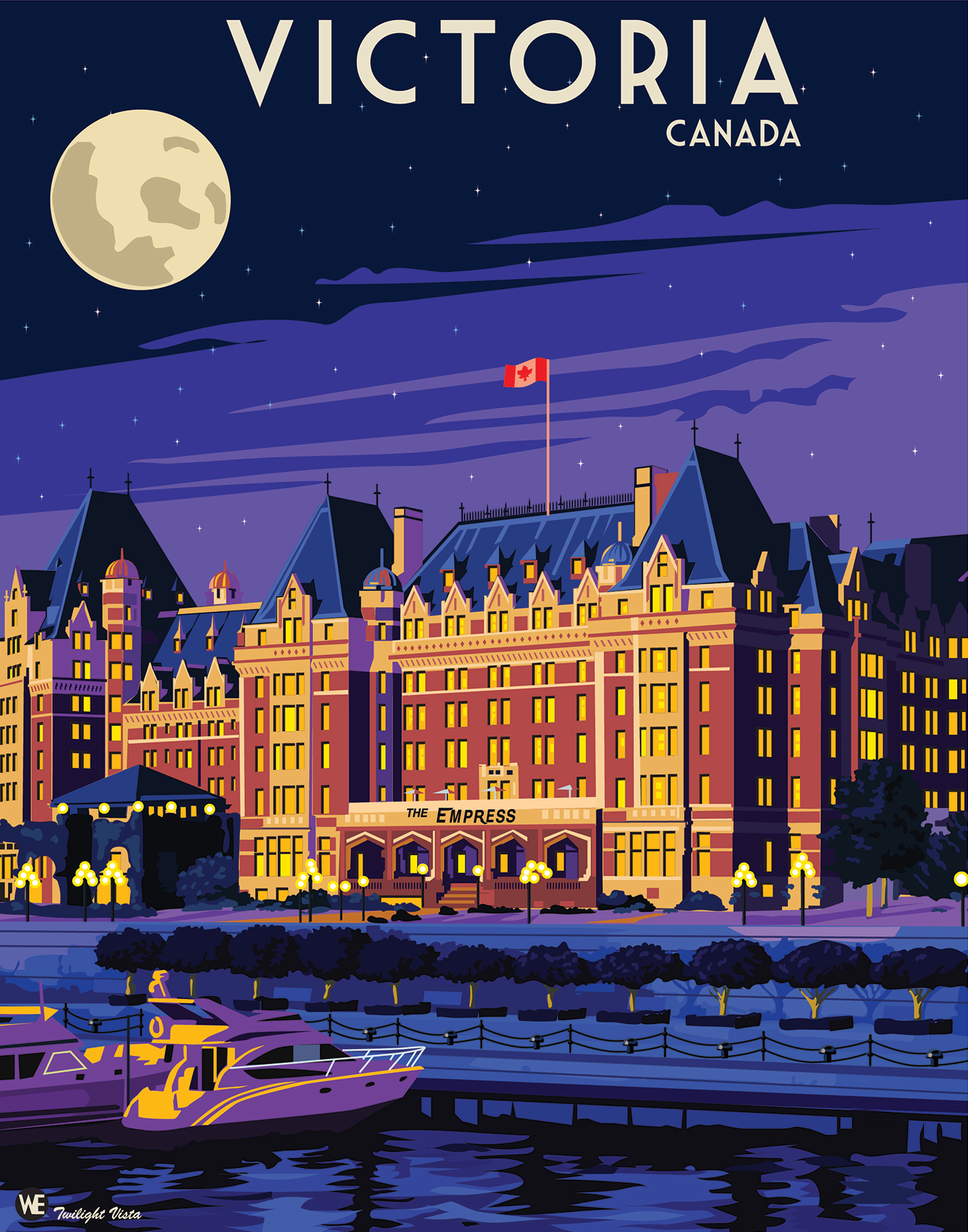 Poster Victoria Empress Hotel Twilight