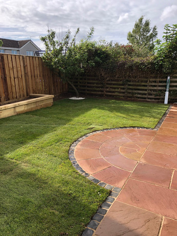 Turfing and bespoke patio