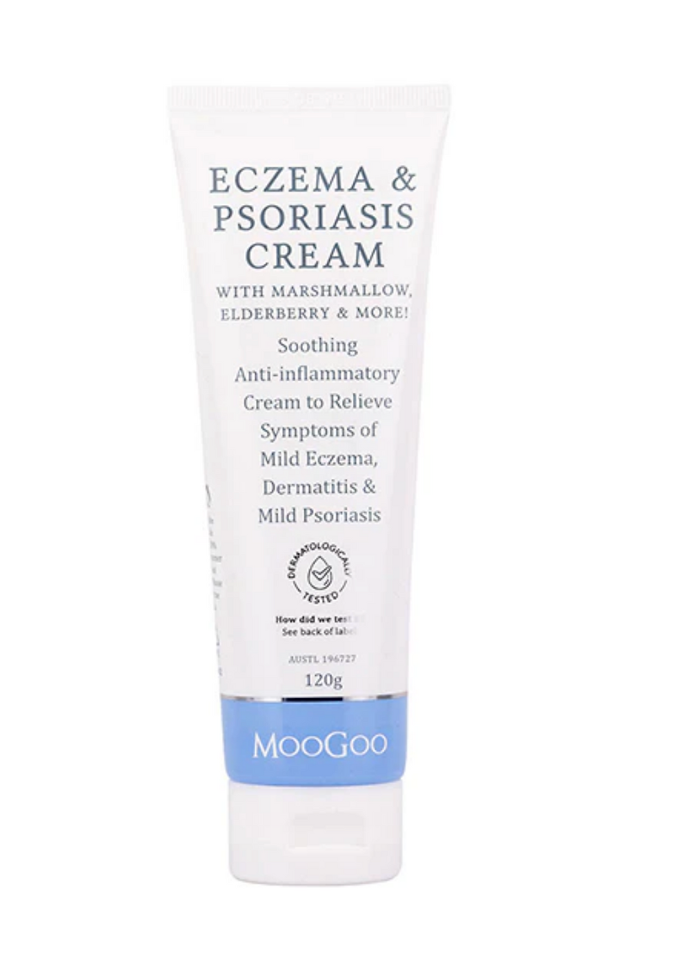 Moo Goo Eczema & Psoriasis Cream - with Marshmallow, Elderberry & More 120g