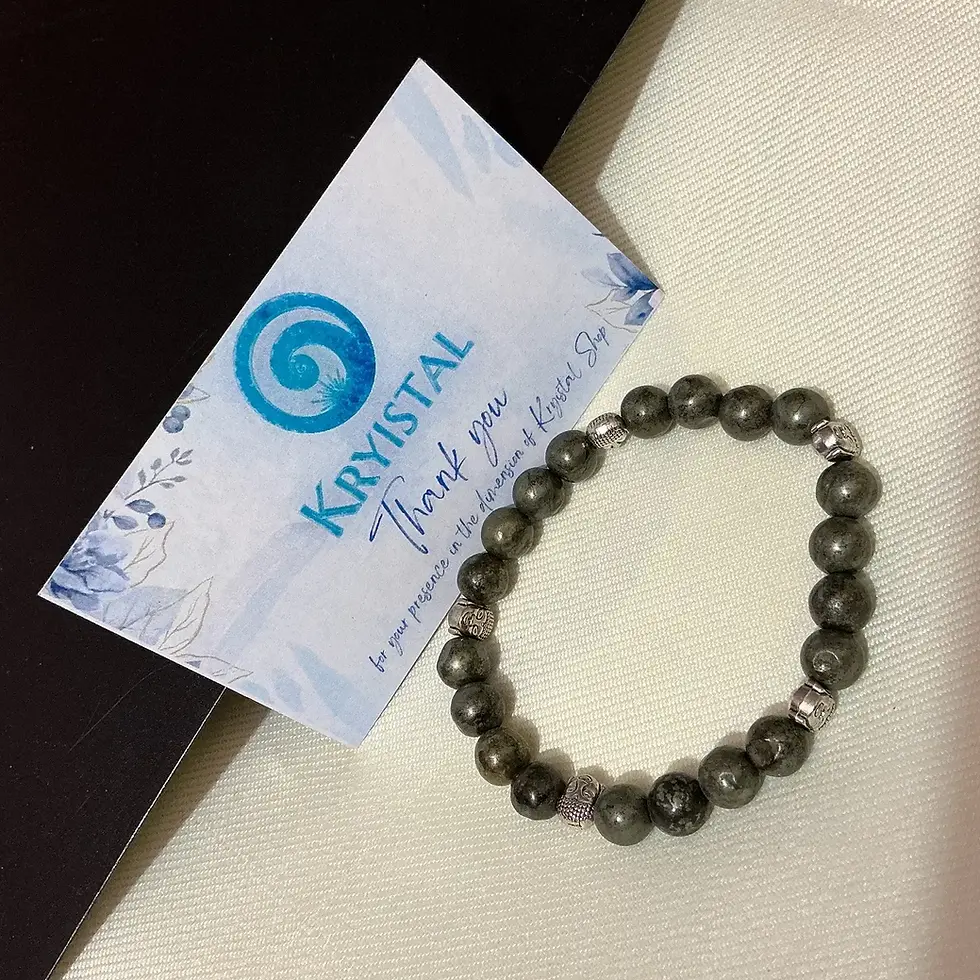 Thumbnail: Pyrite Buddha Charm Bracelet (Wealth & Protection & Protection)