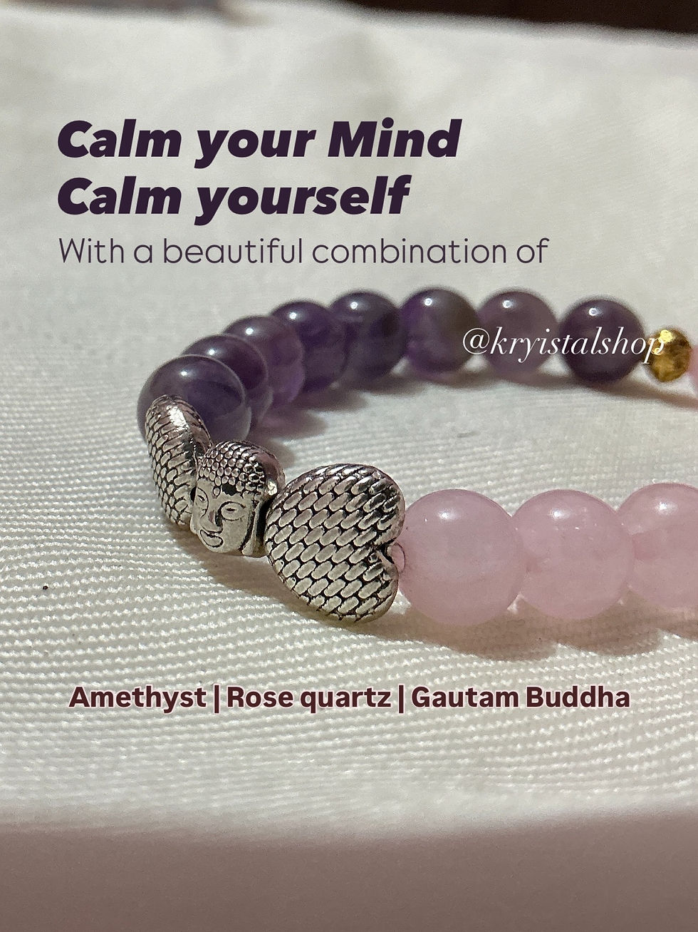Rose Quartz Amethyst Bracelet for love, healing, manifestation and protection energy bracelet
