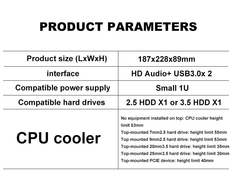 Thumbnail: HTPC Computer Case Mini ITX Gaming PC Chassis Desktop Chassis USB3.0 Computer Ca