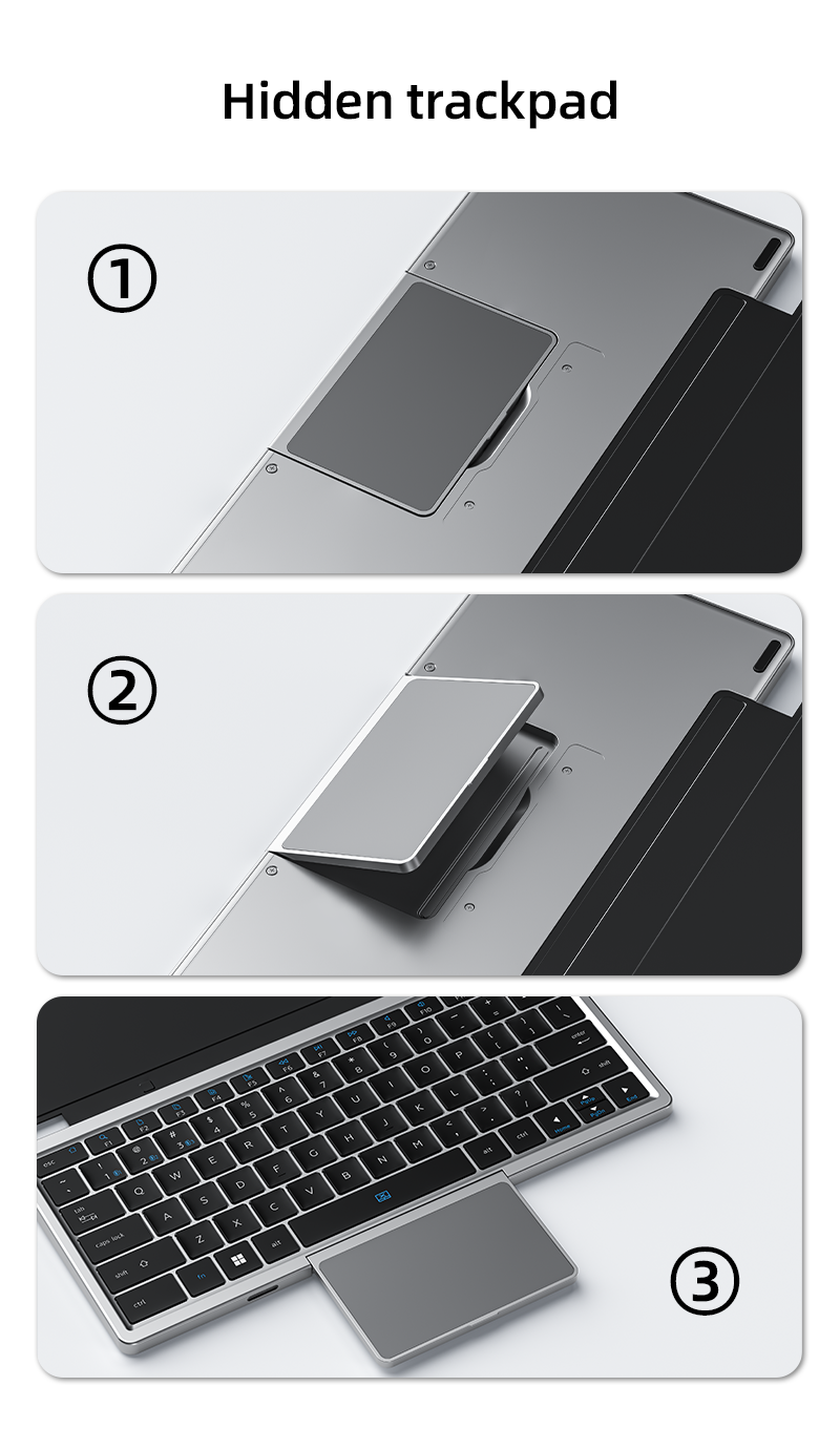 Thumbnail: Dual Screen Laptop Intel N100 Processor 13.5+13.5 Inch touch Screen Gaming Lapto