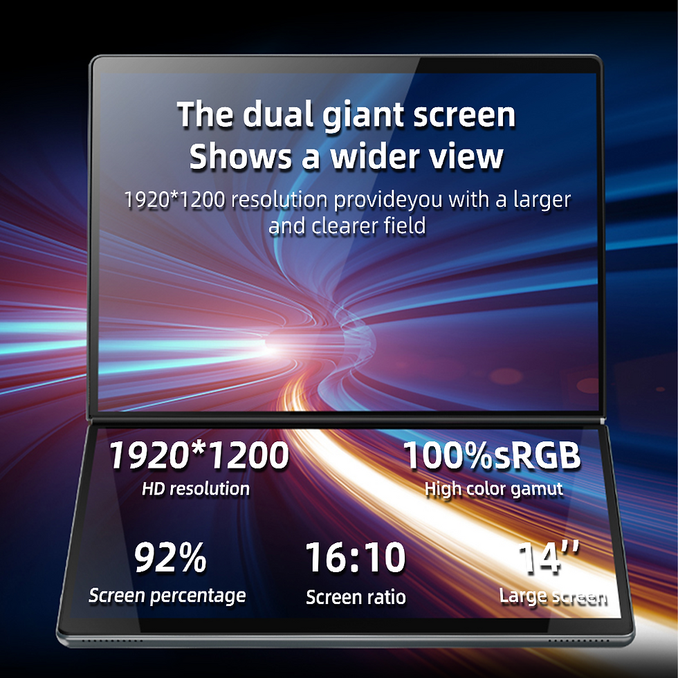 Thumbnail: Dual Screen Laptop Intel N100 Processor 13.5+13.5 Inch touch Screen Gaming Lapto