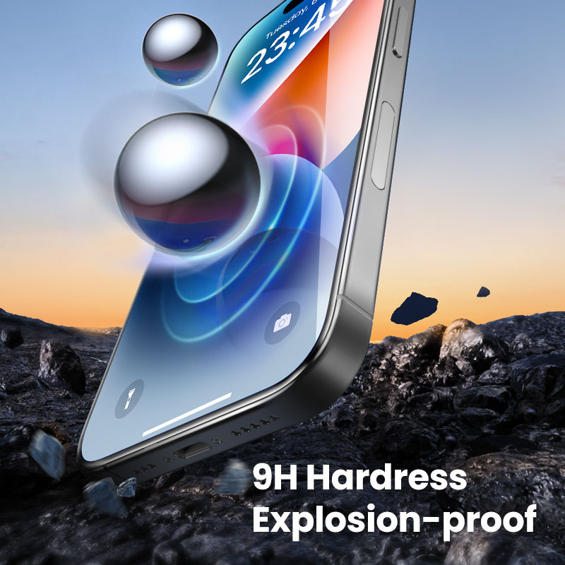 Thumbnail: UGREEN 2PCS Screen Protector For iPhone 17 16 15 14 13 12 Pro Max Tempered Glass