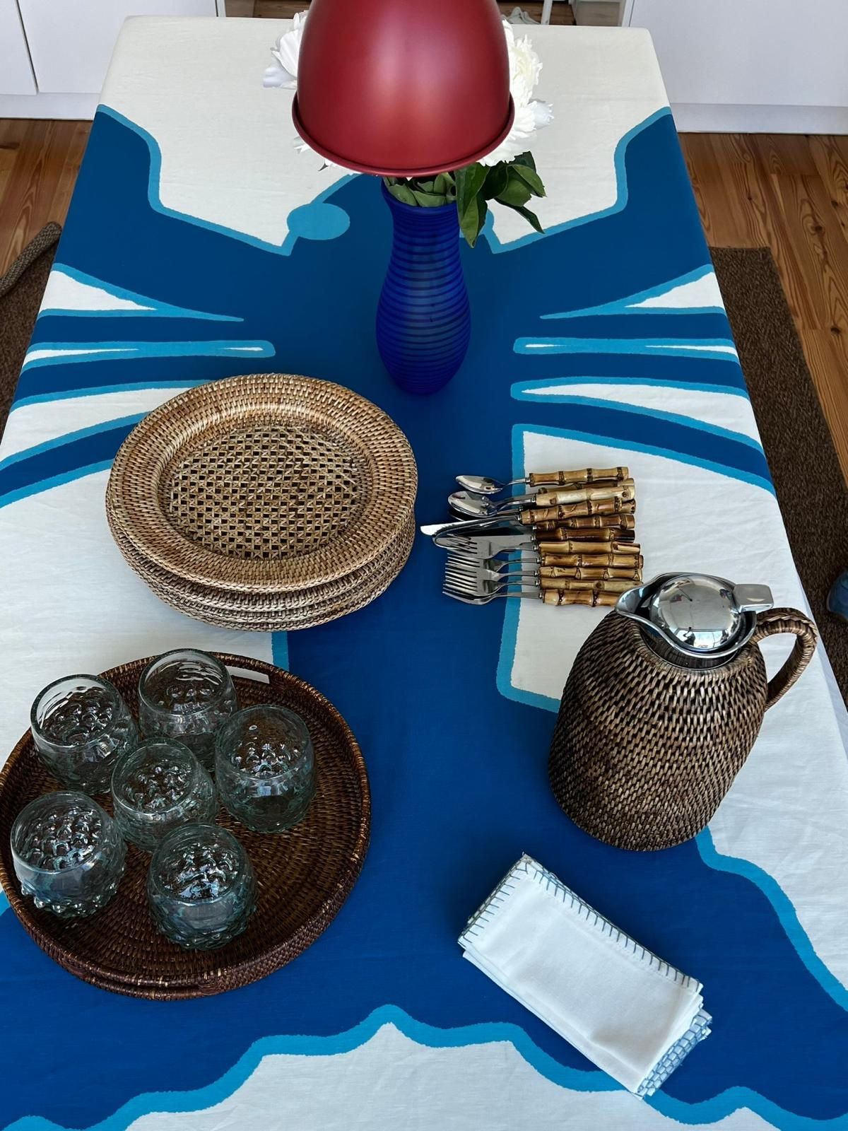 Lobster printed tablecloth