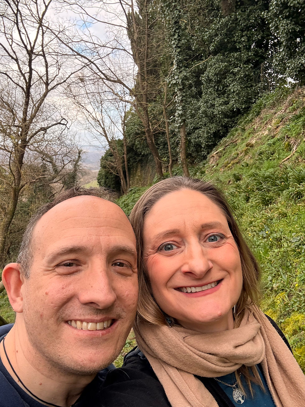 on a hike in Belforte