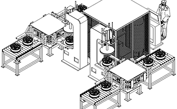 Helium leak testing machine for Alloy wheels