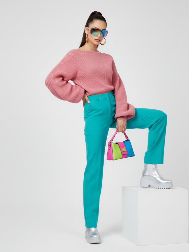 Women Coutour Sweater on Model