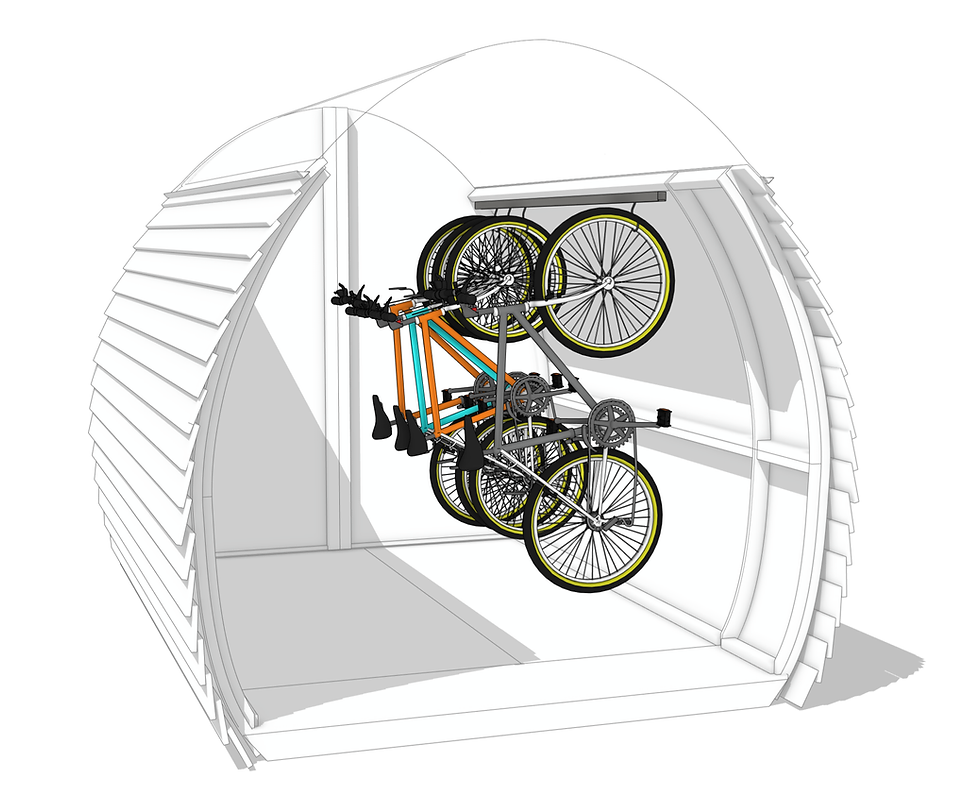 Thumbnail: 4 Bike vertical hanging rail.