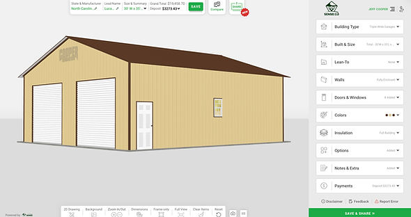 Lake Hickory Sheds 3D Steel Structures Designer