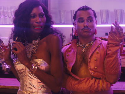 Dominique Jackson and Tomás Matos in Tina Romero’s Queens of the Dead. Courtesy of Shannon Madden/IFC/Shudder Release.