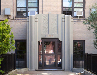 Apartments at 3155 Grand Concourse in the Bronx, designed by Jacob M. Felson in 1936, featuring a Classic Bronx Deco forecourt: Photo by Doctor Casino/flickr.com- Learn more about this building at BADAHA