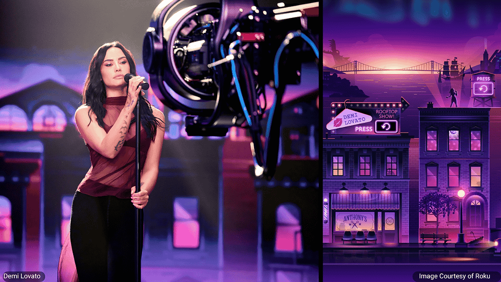 Demi Lovato in concert at Roku City: Image Courtesy of Roku