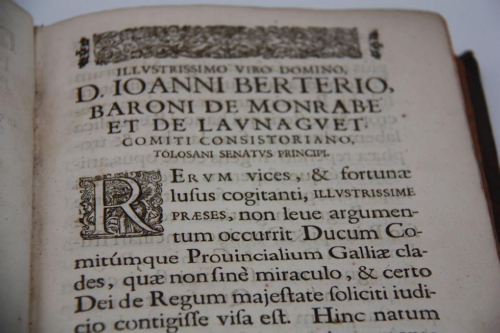 Miniature : Cahors et ses érudits : Antoine Dadin de Hauteserre , Toulouse 1643