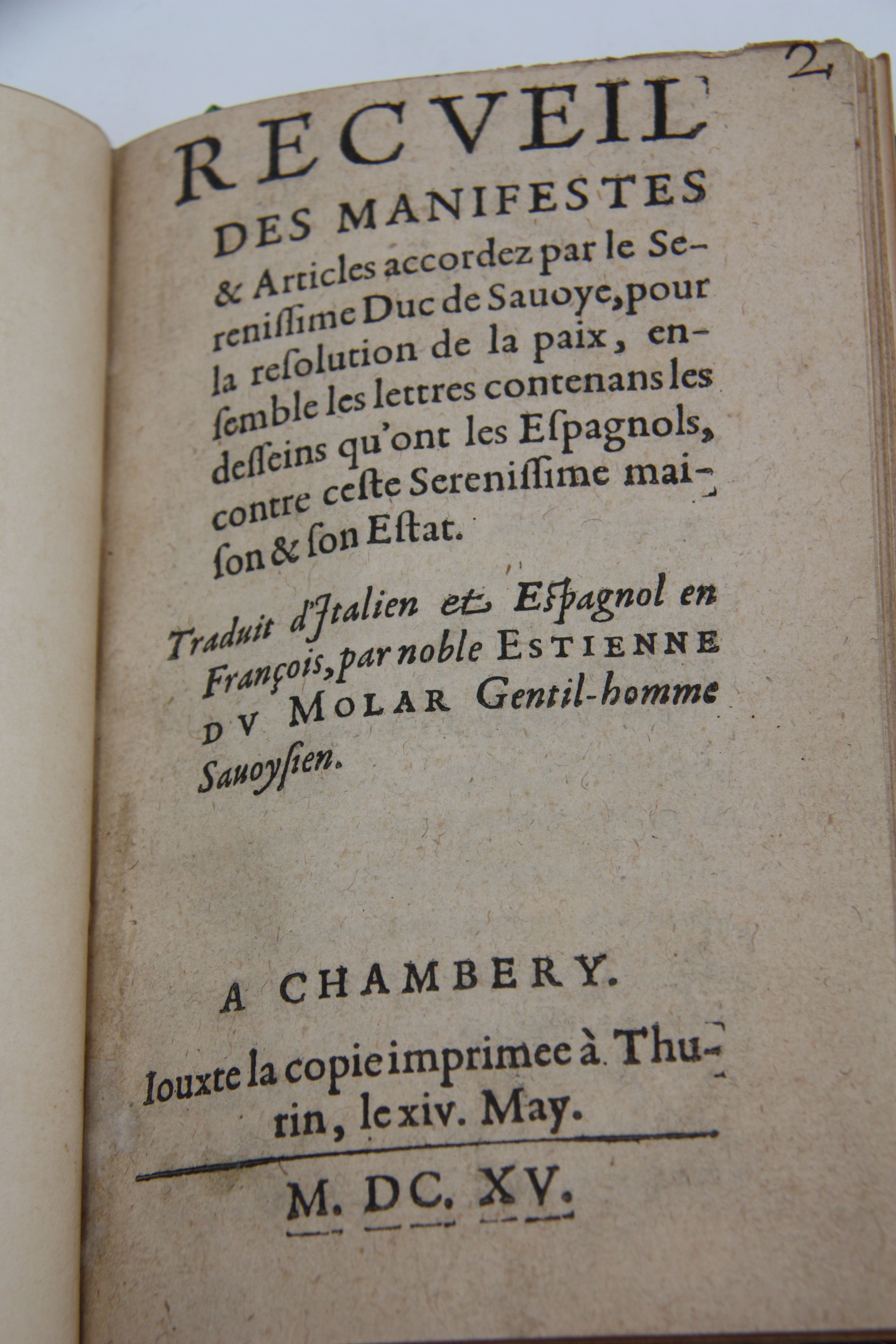 Préliminaires au traité d'Asti (1615)