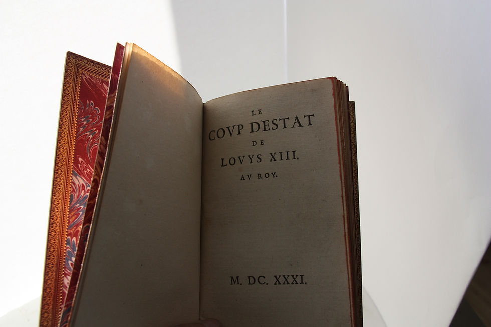 Miniature : Magnifique reliure signée Châtelin, le Coup d'Etat de Louis XIII par J. Sirmon