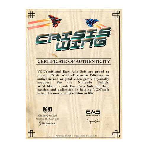 Crisis Wing (Standard Edition) [Nintendo Switch] | VGNYsoft