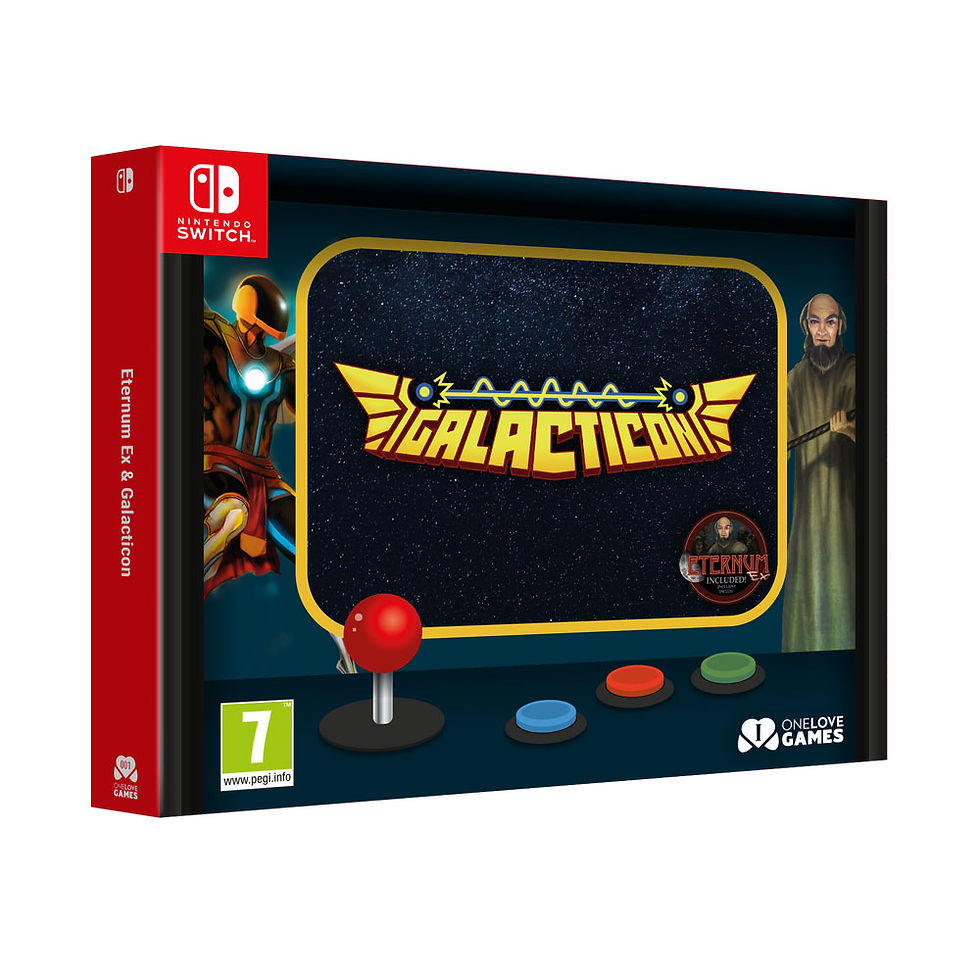 EternumEx Glalacticon double pack One Collector's Edition box. Arcade with title in the screen
